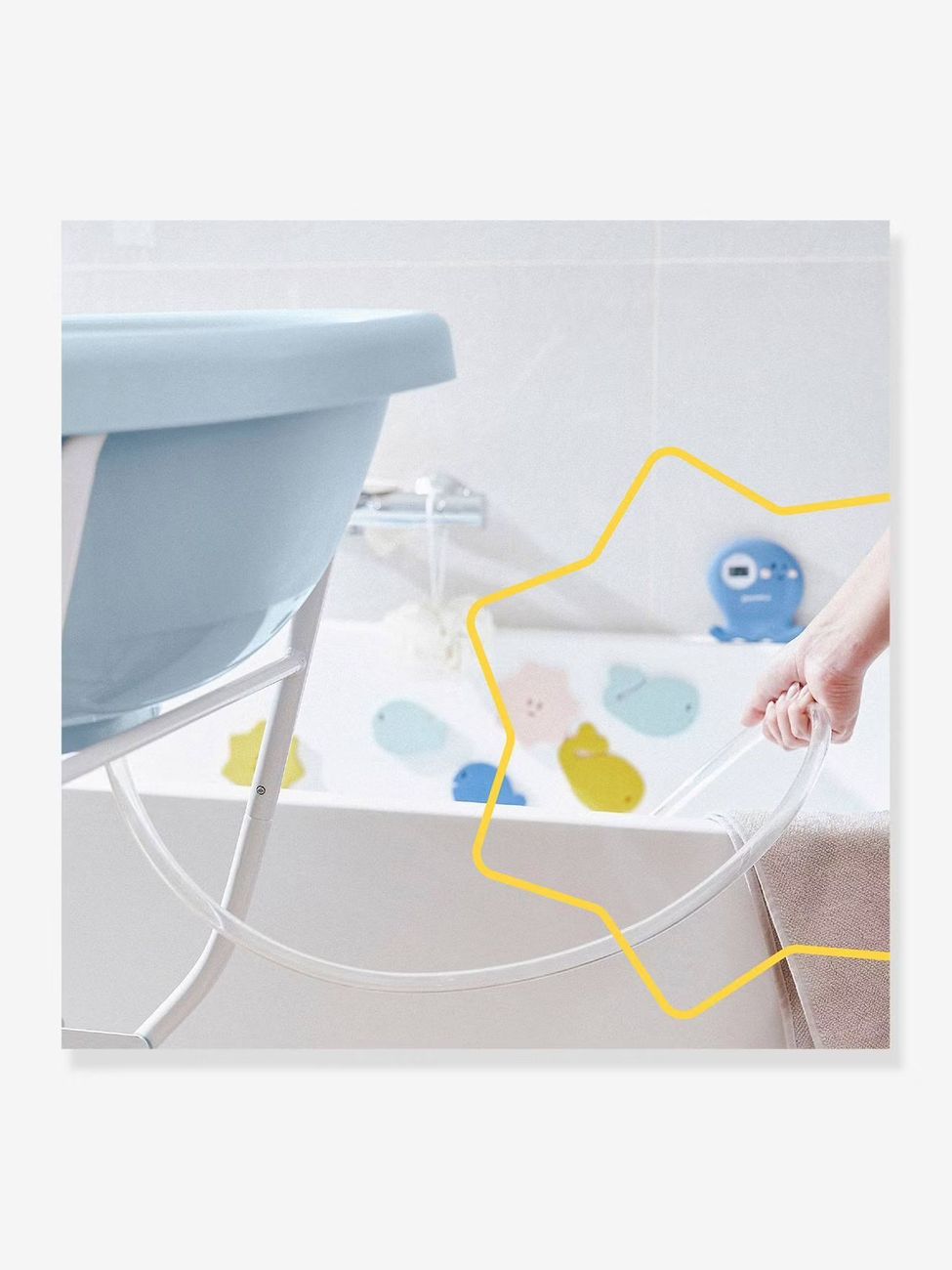 Pied de baignoire + tuyau gris (Badabulle) - Image 3