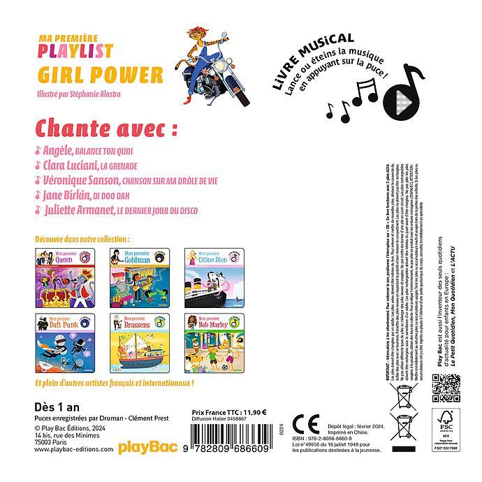 Livre Musical Ma Première Playlist Girls Power (playBac) - Image 3