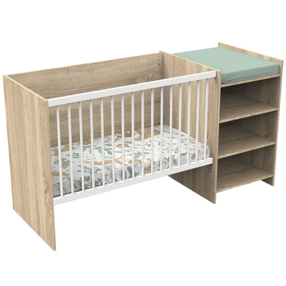 Lit combiné évolutif Up chêne doré (60 x 120 cm) (Baby Price) - Image 4