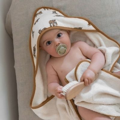 Cape de bain Tea Tigre Brown (80 x 80 cm) (Milinane) - Image 3
