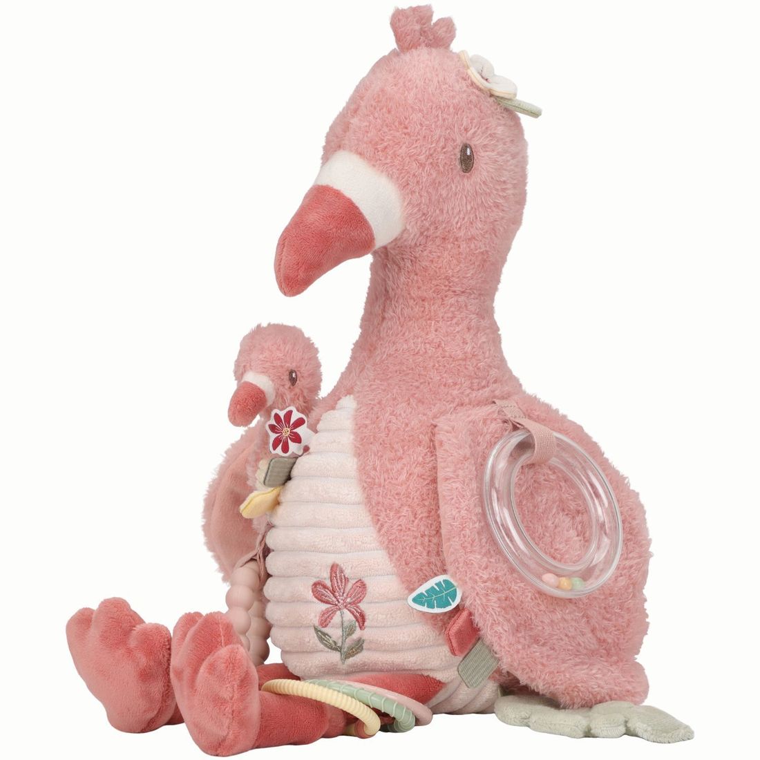 Peluche d'activités Flamant rose Safari Friends (23 cm) (Little Dutch) - Image 6