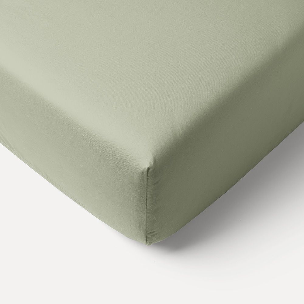 Petite Amélie | Lot de 2 draps-housses jersey coton bio | Blanc et vert olive | 40/45x90 cm | Conçus pour cododo Nuage (Petite Amélie) - Image 4