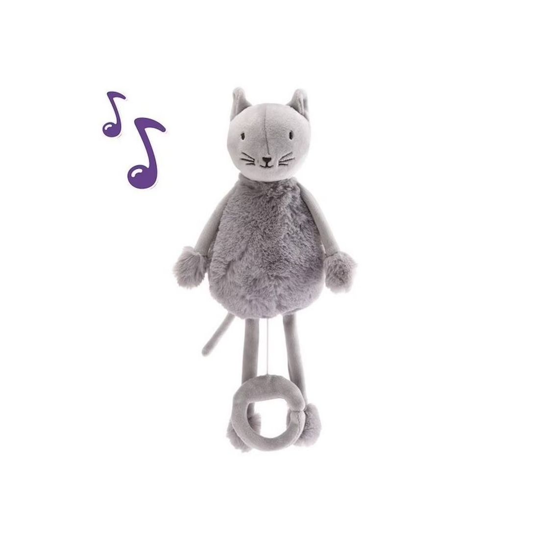 Peluche Boîte À Musique - Oscar Le Chat Gris (Pioupiou Et Merveilles) - Image 1