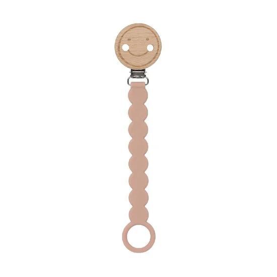 Attache sucette Tiny Smile bois/silicone (Lassig) - Image 1