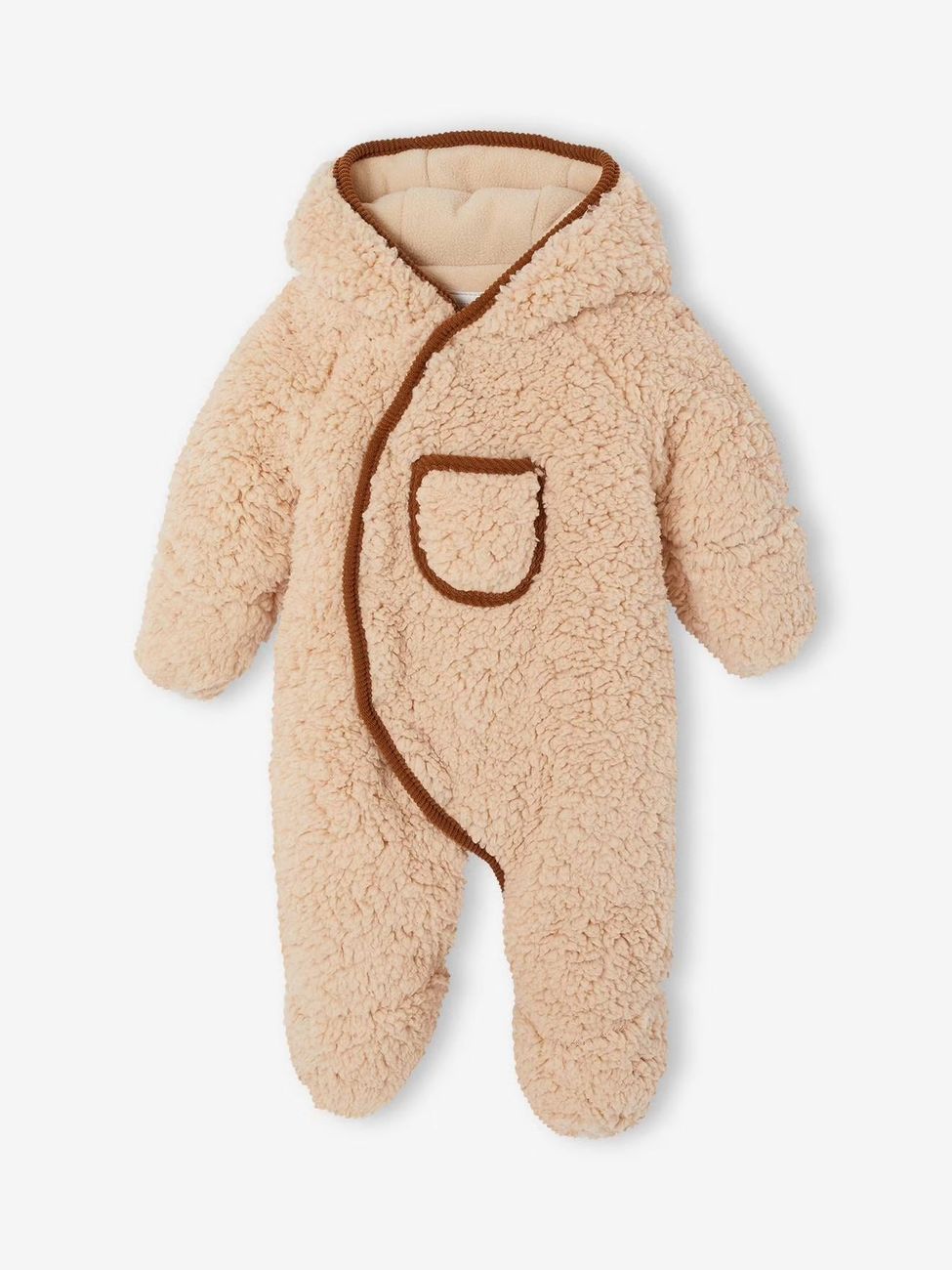 Combipilote naissance avec capuche sable (Vertbaudet) - Couverture