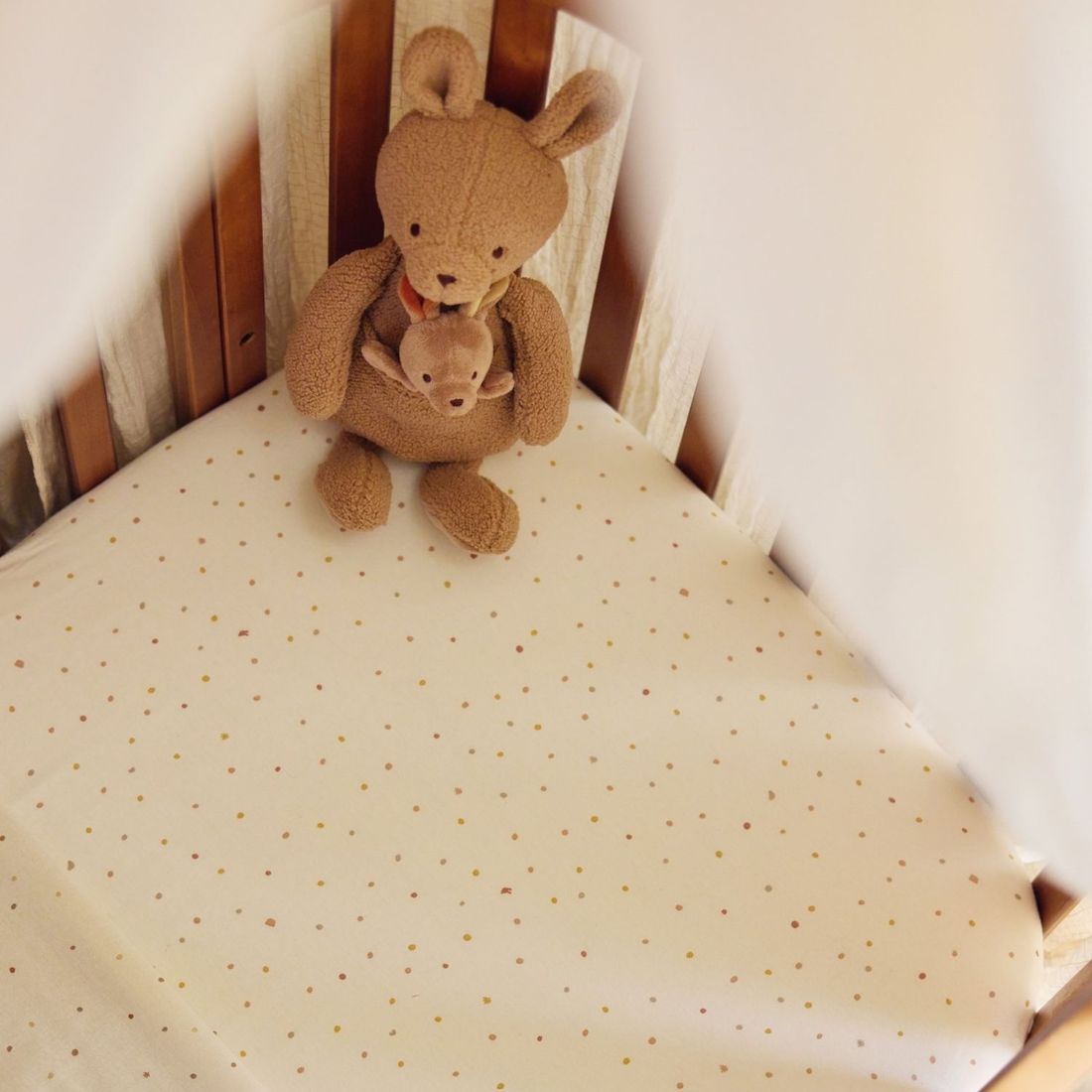Drap housse en jersey Kangaroots (40 x 80 cm) (Jollein) - Image 1