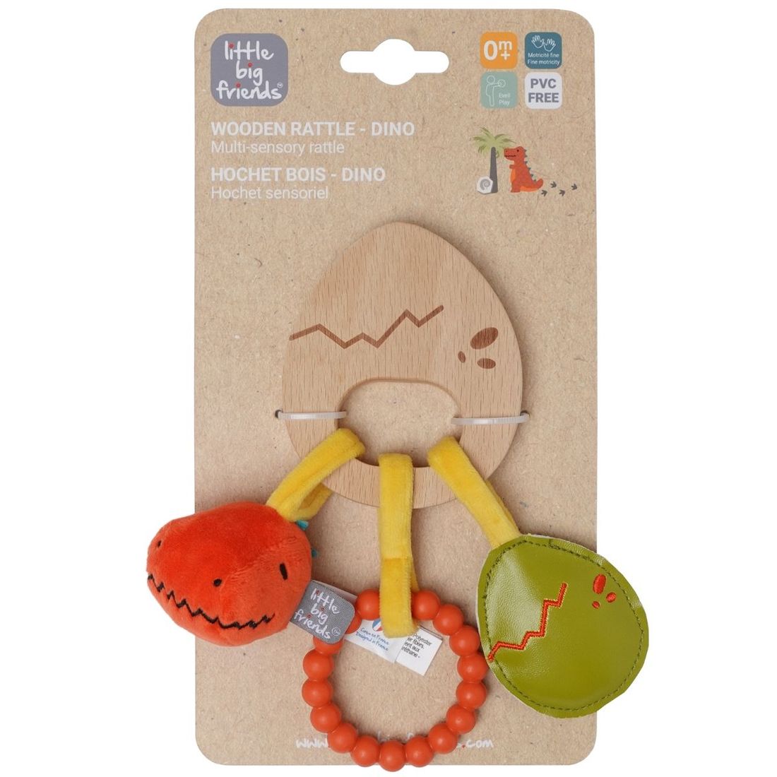 Hochet en bois Les Amis Dinos (Little Big Friends) - Image 6