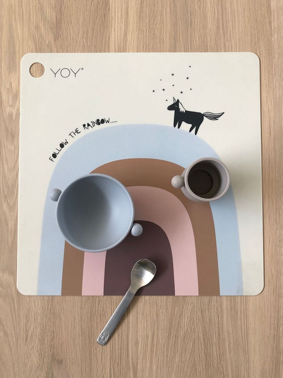 Sets de table beige en silicone H0,15x38x38cm (Oyoy Mini) - Image 2