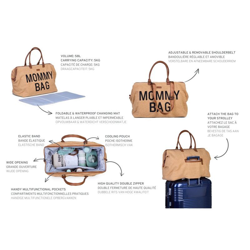 Mommy Bag ® Sac A Langer - Teddy Brun (Childhome) - Image 9