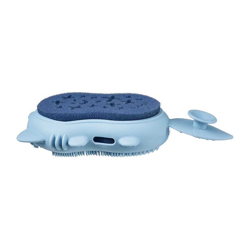 Brosse de bain Rebard avec éponge anti croûtes de lait bleu - Bleu (B.BOX) - Image 3