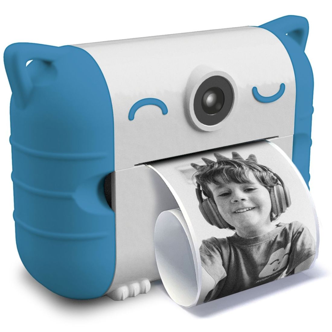 Appareil photo instantané enfant KIDYPRINT avec impression thermique bleu (Kidywolf) - Image 1