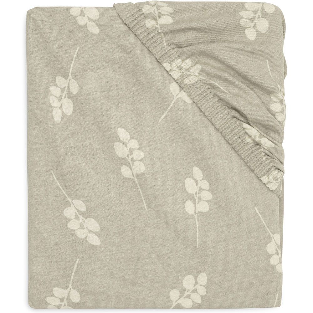 Drap housse en jersey Twig Olive Green (70 x 140 cm) (Jollein) - Image 1