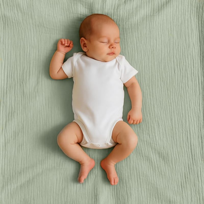 Maxi lange en coton bio vert (Papate) - Image 2