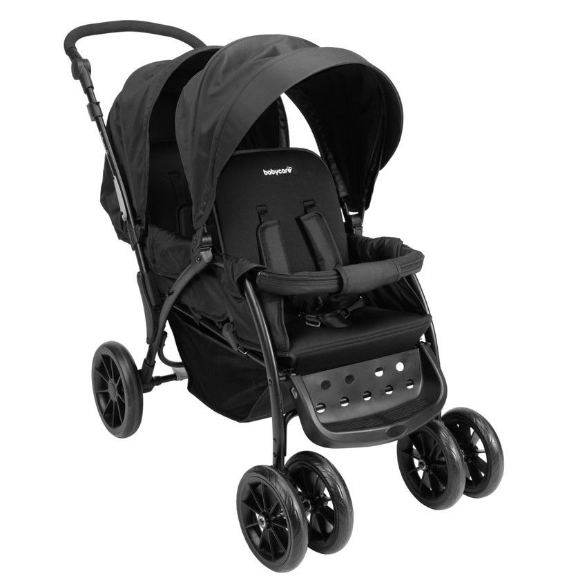 Poussette double pour enfants d'âge rapproché noir - Noir (Babycare) - Image 2
