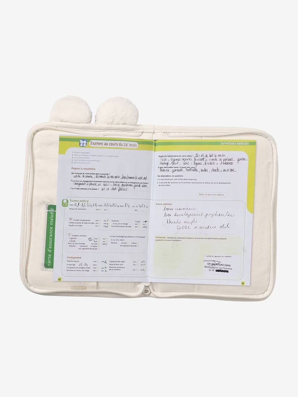 Protège carnet de santé sherpa lovely léo (Vertbaudet) - Image 1