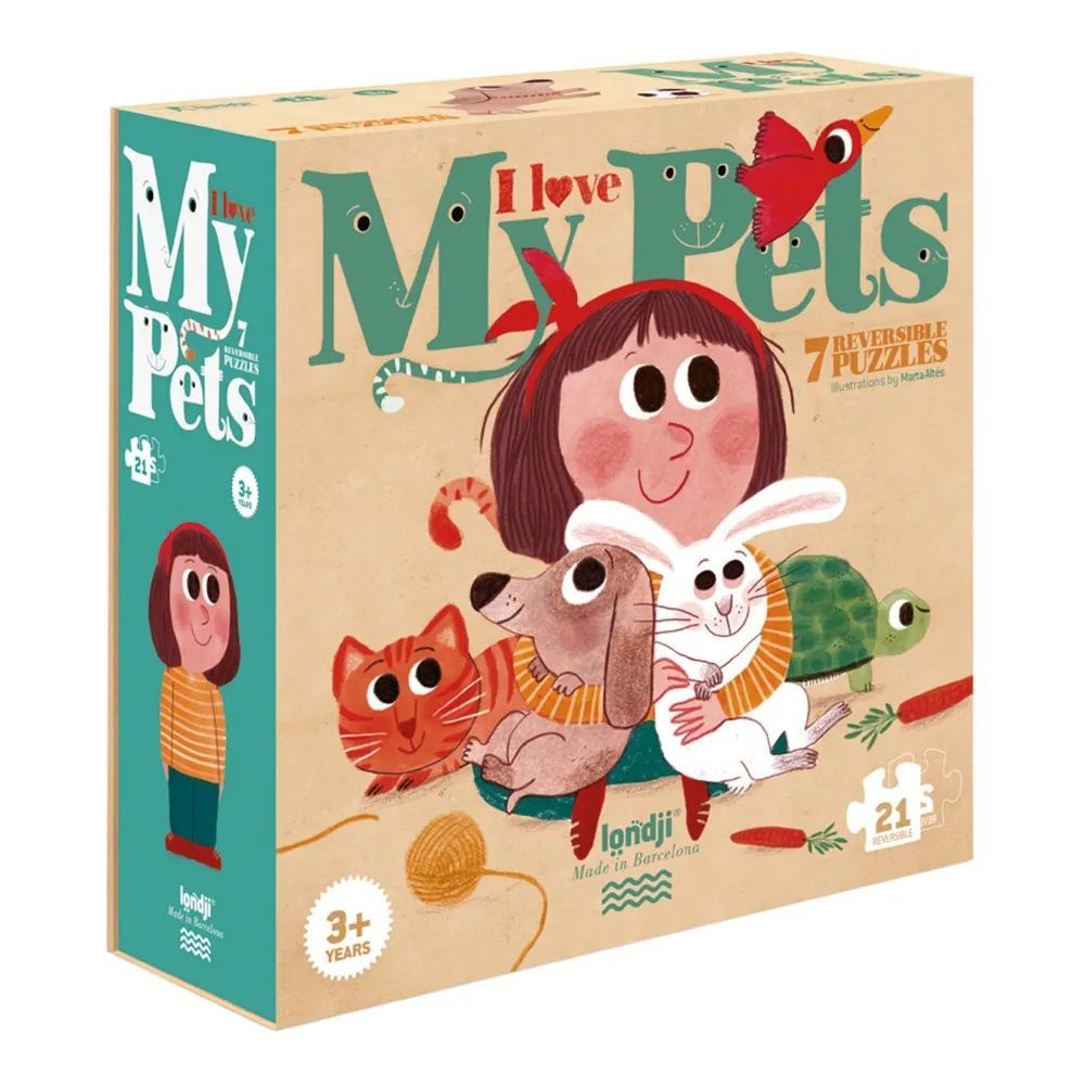 Londji - Puzzle animaux I love my pets (Londji) - Image 1