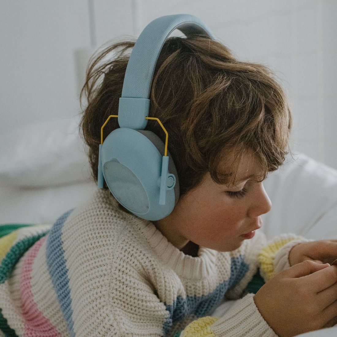 Casque anti-bruit enfant KIDYNOISE bleu à coques interchangeables (Kidywolf) - Image 5