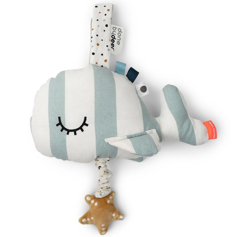 Peluche musicale à suspendre baleine bleue Wally (Done by deer) - Image 1
