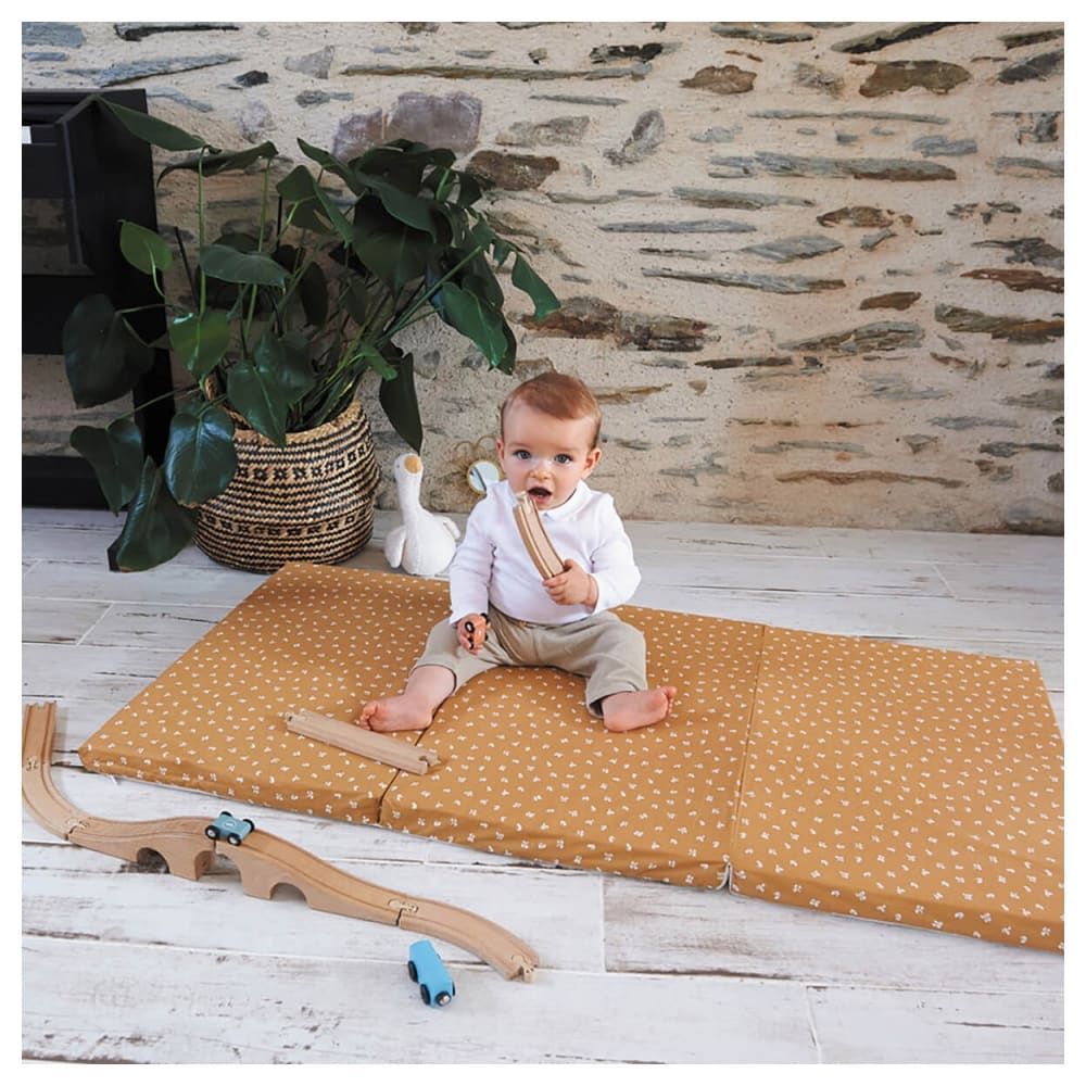 Matelas bébé pliant 3 parties - 60 cm x120 cm x 4 cm (Candide) - Image 2