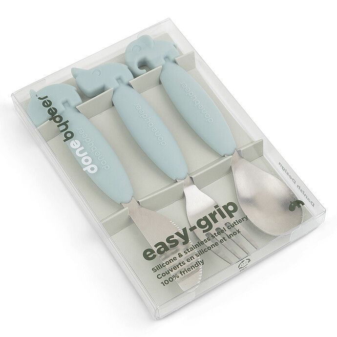 Lot de 3 Couverts Easy Grip - Deer Friends Bleu (Done by deer) - Image 2