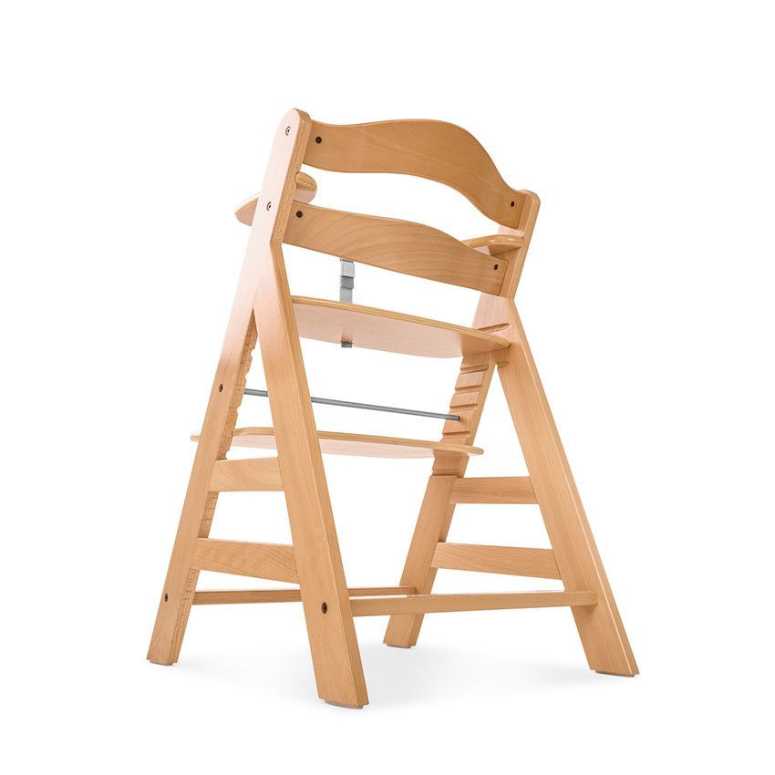 Chaise haute en bois Alpha+ coloris naturel - Beige (HAUCK) - Image 3
