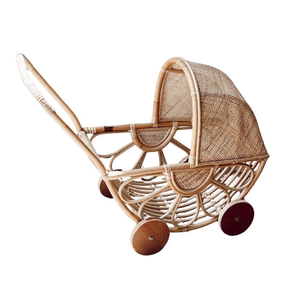 Landeau enfant en rotin (Terracotta) - Image 1