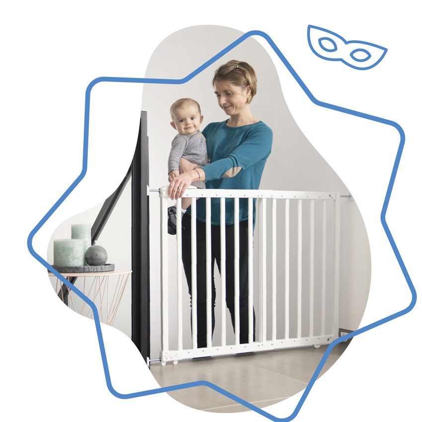 Barrière pression déco Pop ajustable - Blanc - Blanc (Badabulle) - Image 2