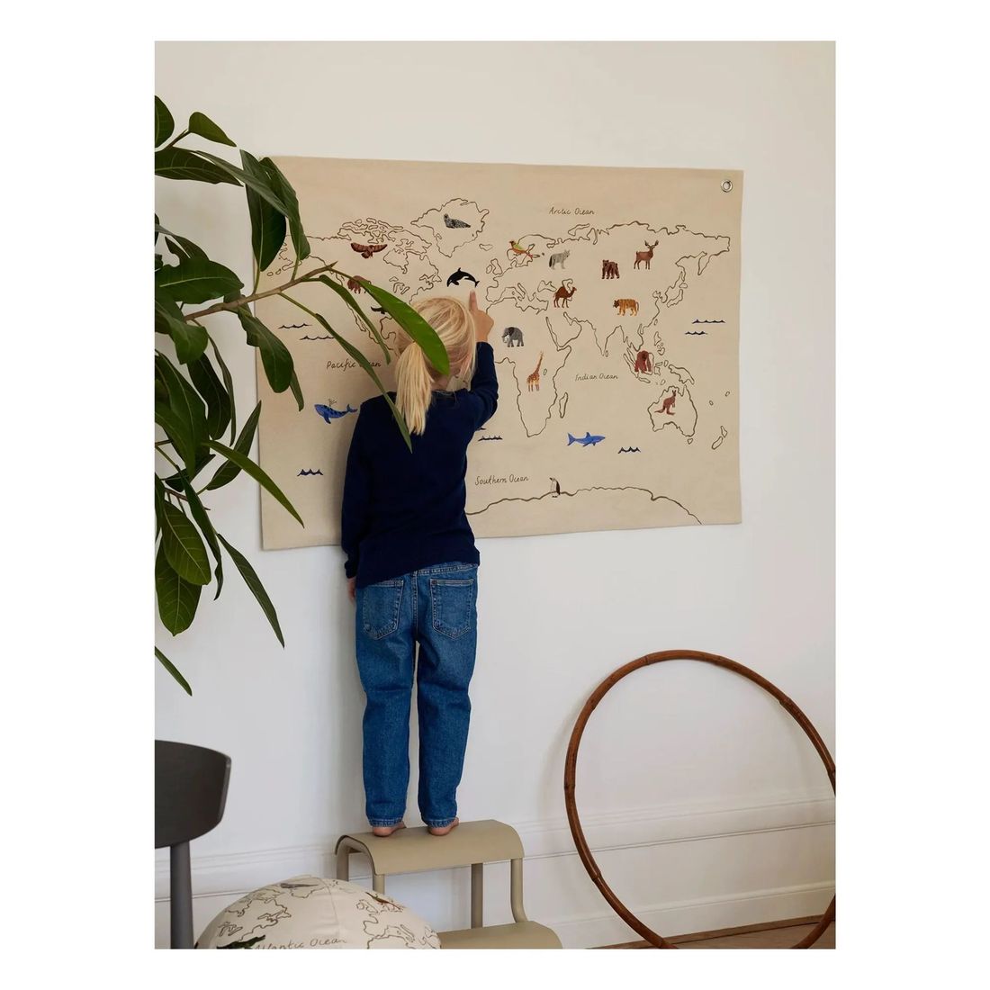 Ferm Living Kids - Décoration murale World en coton (Ferm Living Kids) - Image 2