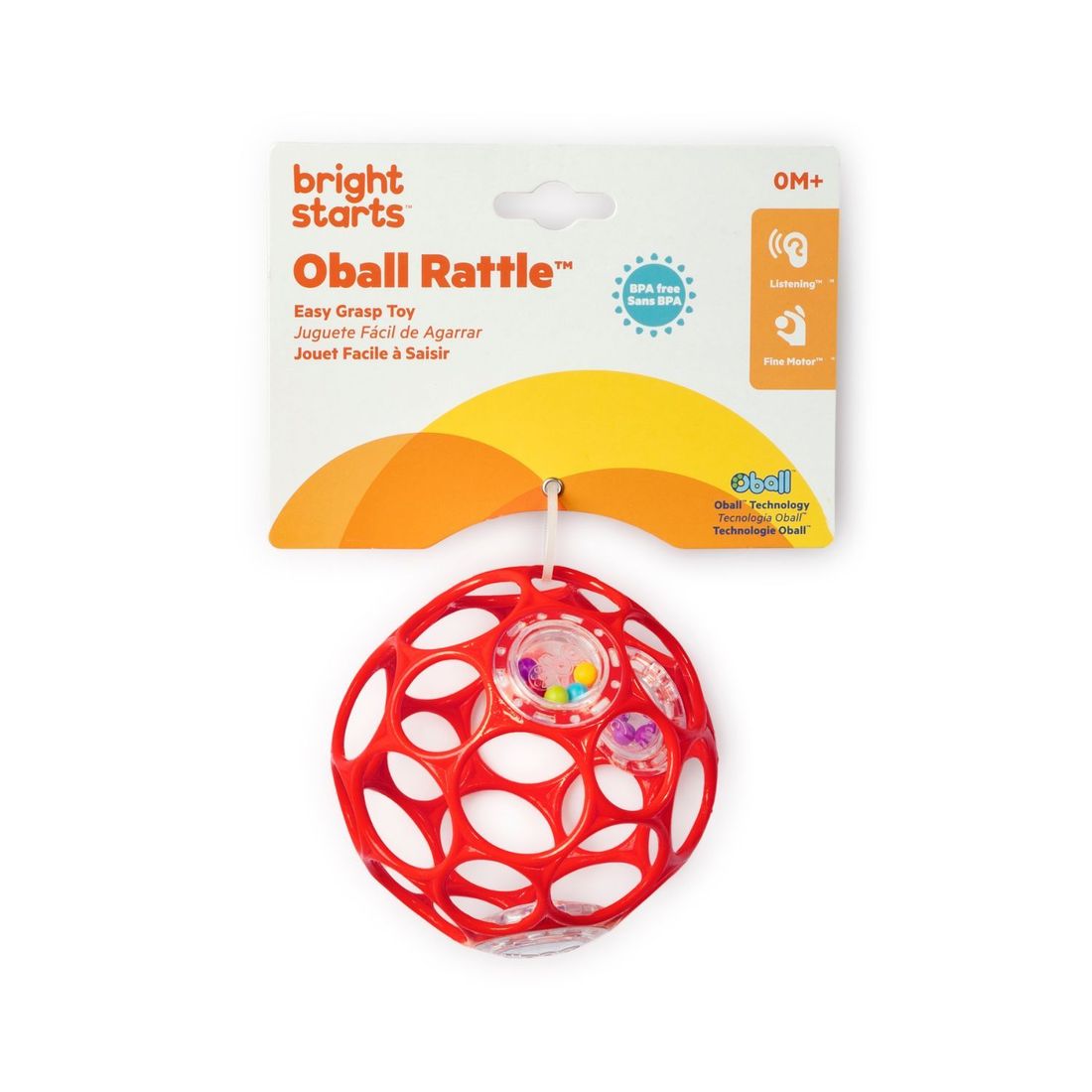 Balle hochet sensoriel rouge (Oball) - Image 3