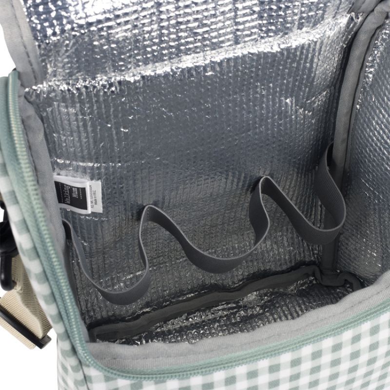 Sac repas isotherme I Love Vichy vert (6 L) (Walking Mum) - Image 8