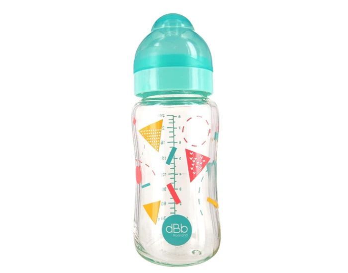 Biberon Verre Col Large Ouverture - Tétine Silicone - 240 ml (Dbb Remond) - Couverture