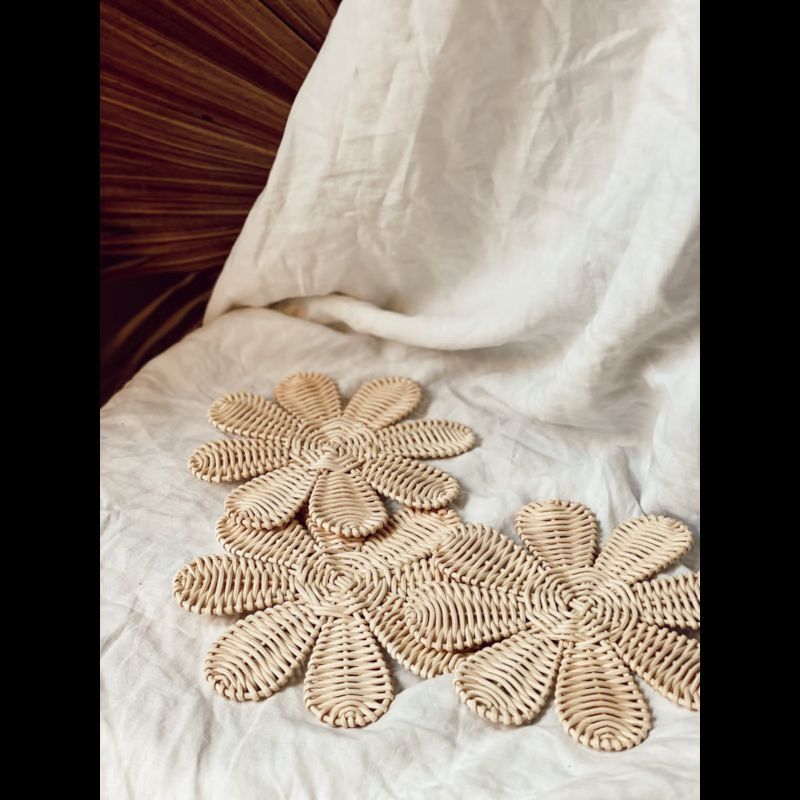 Set de fleurs en rotin (Terracotta) - Image 2