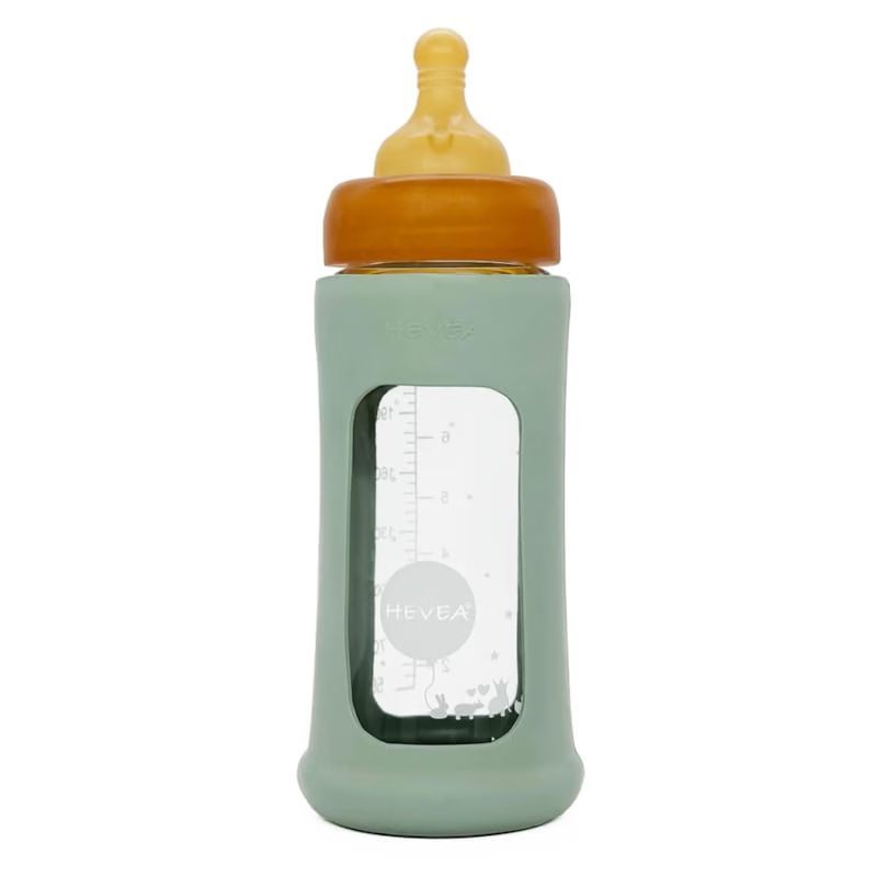 Biberon en verre avec housse de pro (Hevea) - Image 1