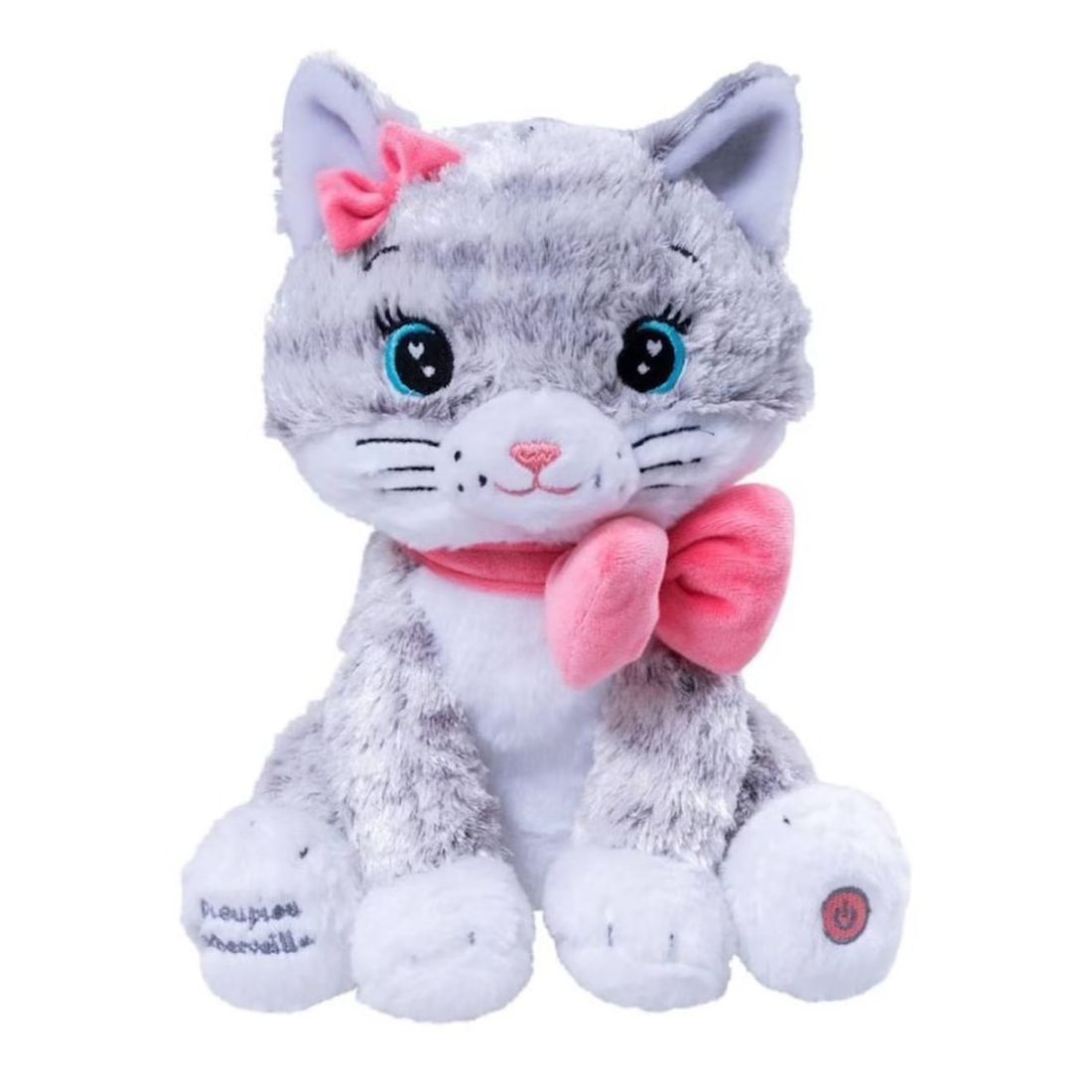 Veilleuse Moustache - Mon Chaton Lumineux Et Musical - 28cm Gris Et Blanc (Pioupiou Et Merveilles) - Couverture