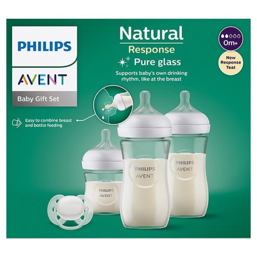 Biberon Kit Nouveau-né en Verre Natural Response 3.0 - Transparent (Avent) - Image 2