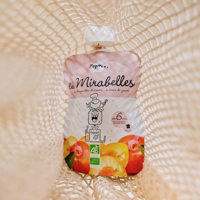 Gourde Repas Bio Mirabelles - 120 g (Popote) - Image 2