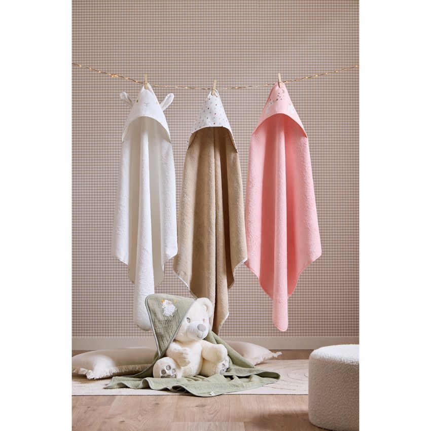 Set de bain avec cape et gant de toilette La Vie à la Ferme vert - Vert (Prémaman) - Image 5
