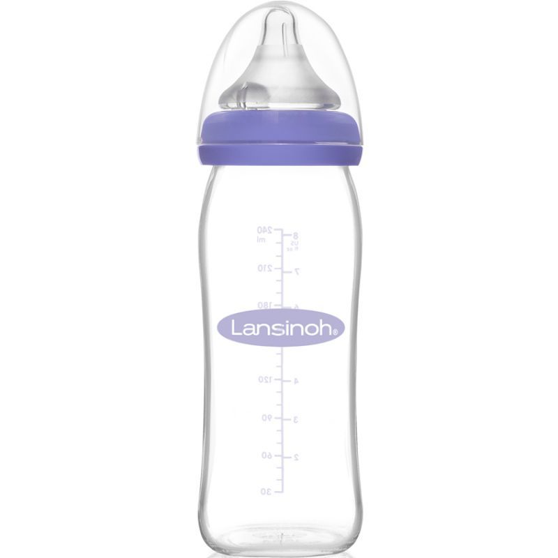 Biberon en verre Natural Wave spécial allaitement (240 ml) (Lansinoh) - Image 4