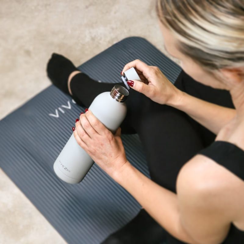 Gourde isotherme 500ml - noir (Vivezen) - Image 3