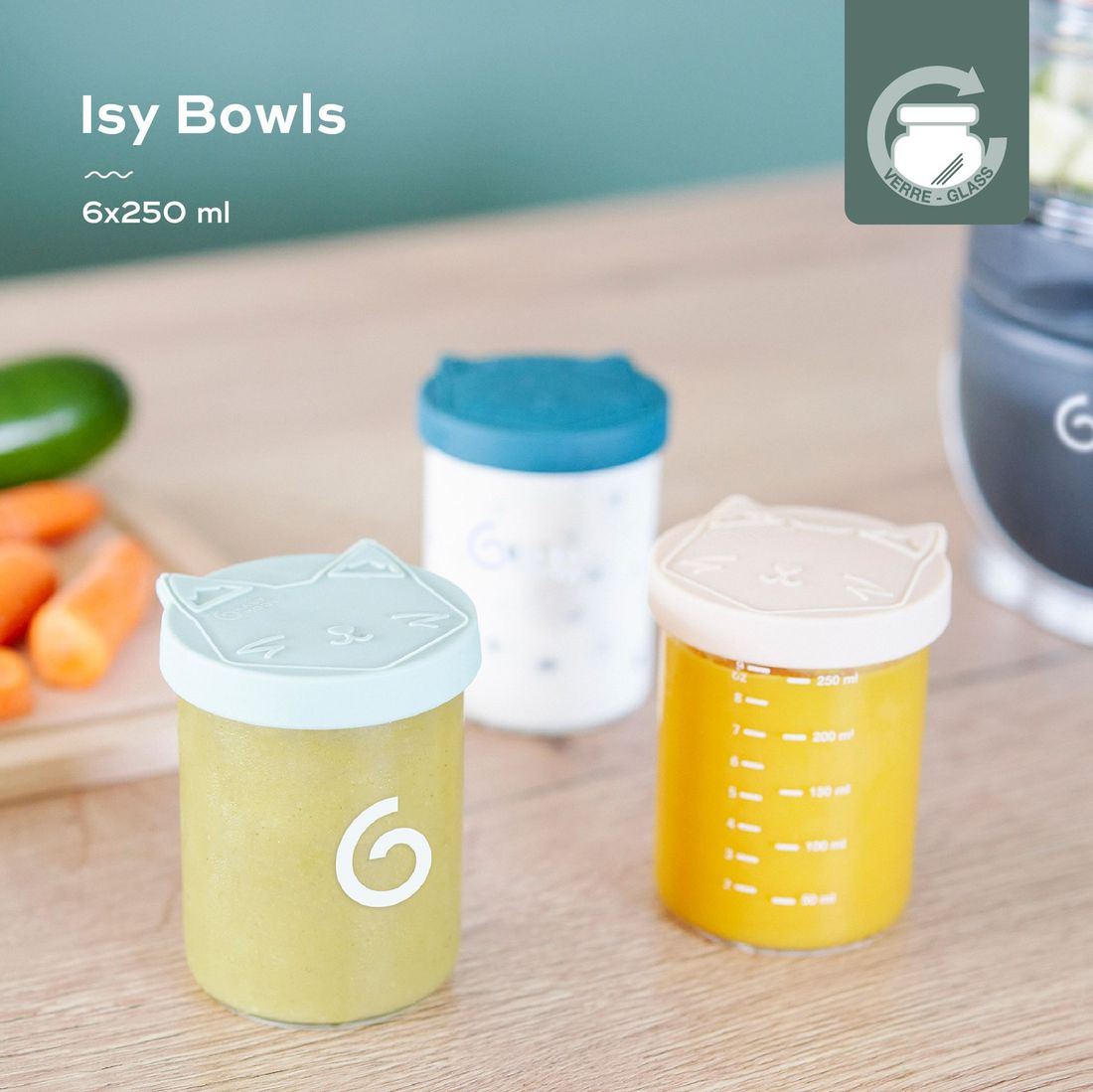 Pots conservation en verre ISY BOWLS (Babymoov) - Image 2