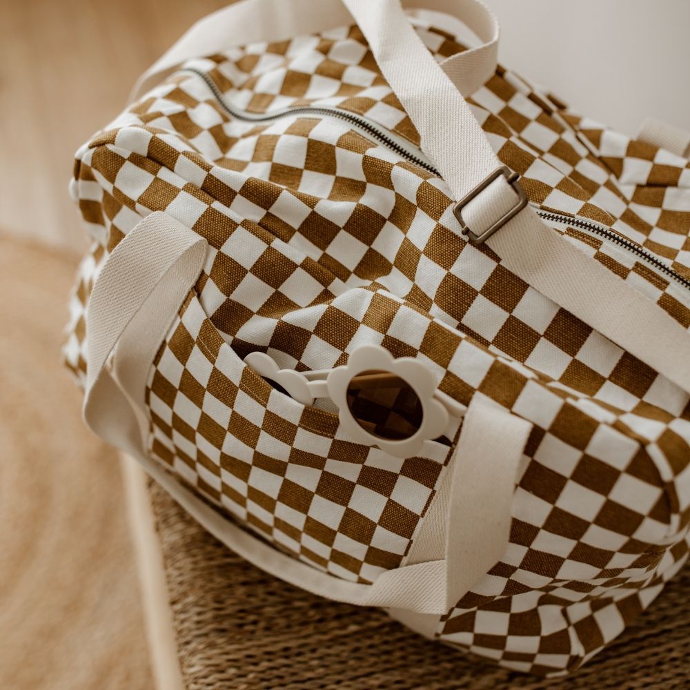 Sac à langer Raphaël damier caramel (Rose in April) - Image 4