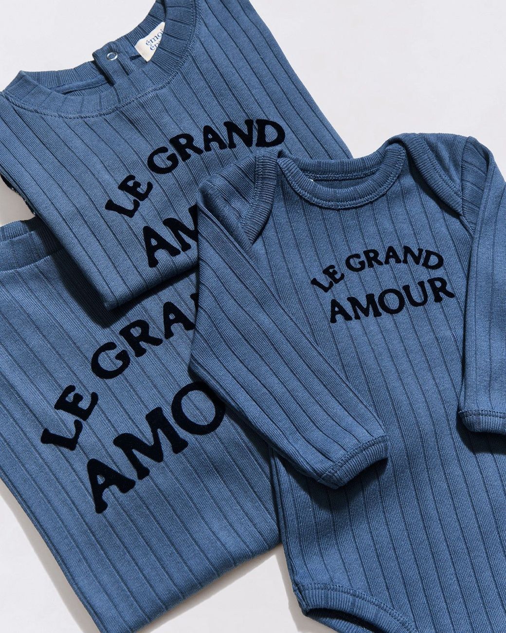 Le body Le grand amour en coton bio - bleu (émoi émoi) - Image 8