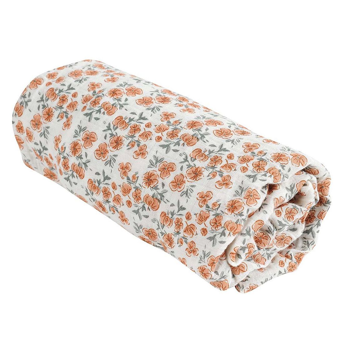 Drap Housse Californian Poppy - 60 x 120 cm (Bonjour Little) - Image 1