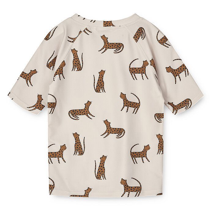 Tee-Shirt de Bain Noah Leopard Sandy - 6/9 Mois (Liewood) - Image 1