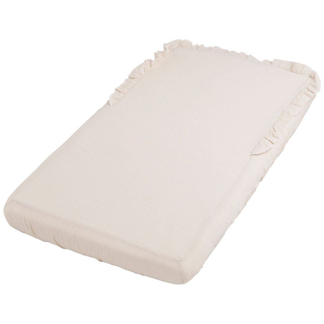 Drap housse Calm Warm Linen avec volant (40 x 80 cm) (Baby's Only) - Image 1