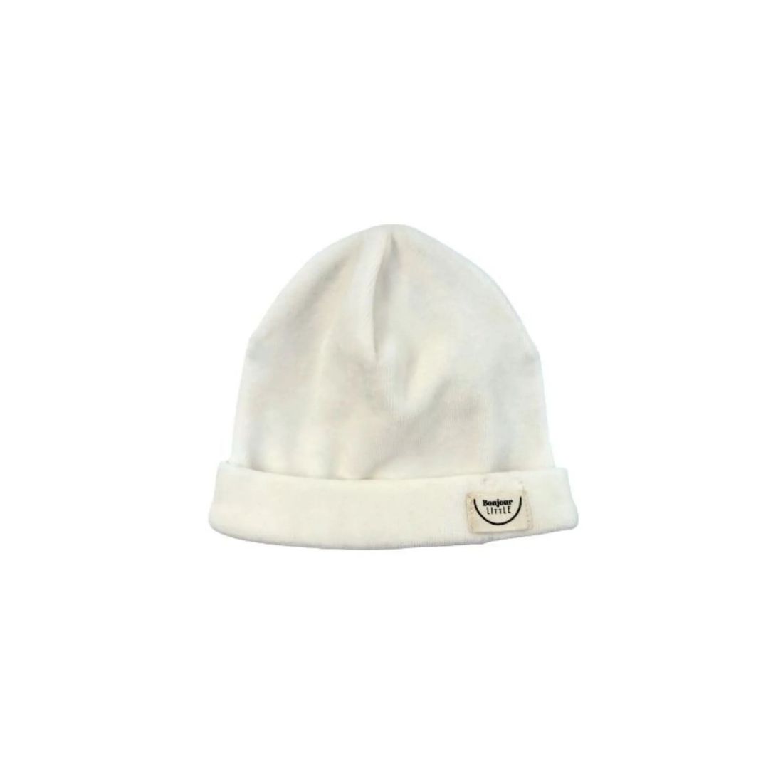 Bonnet de naissance velours - Cream (Bonjour Little) - Image 2