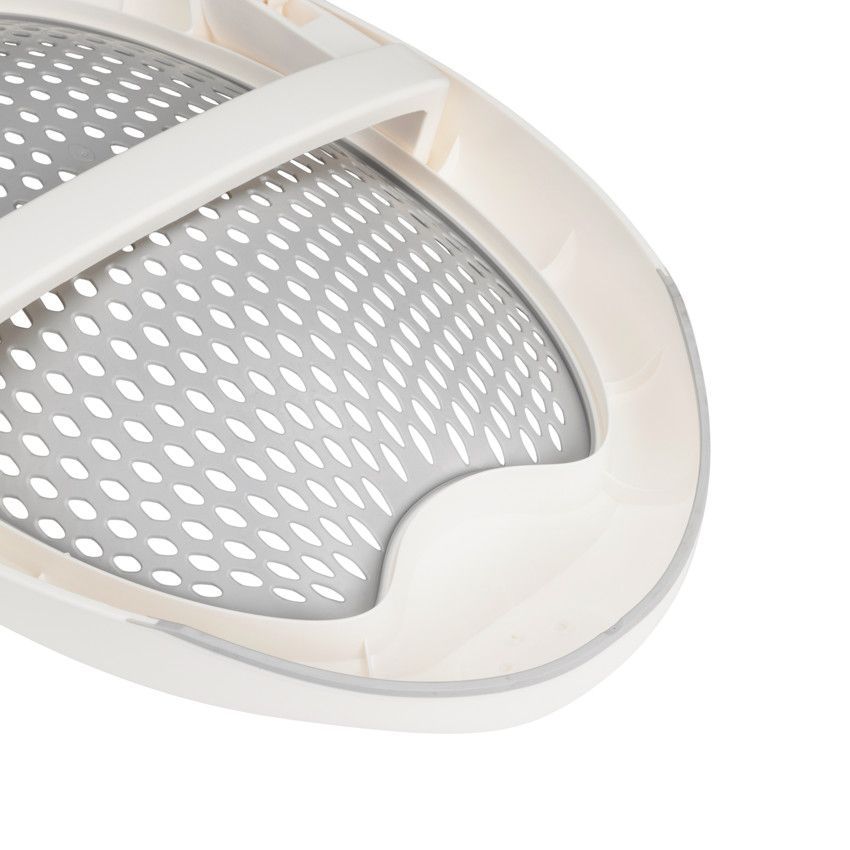 Transat de bain pliable en silicone gris/blanc - Blanc (Prémaman) - Image 3