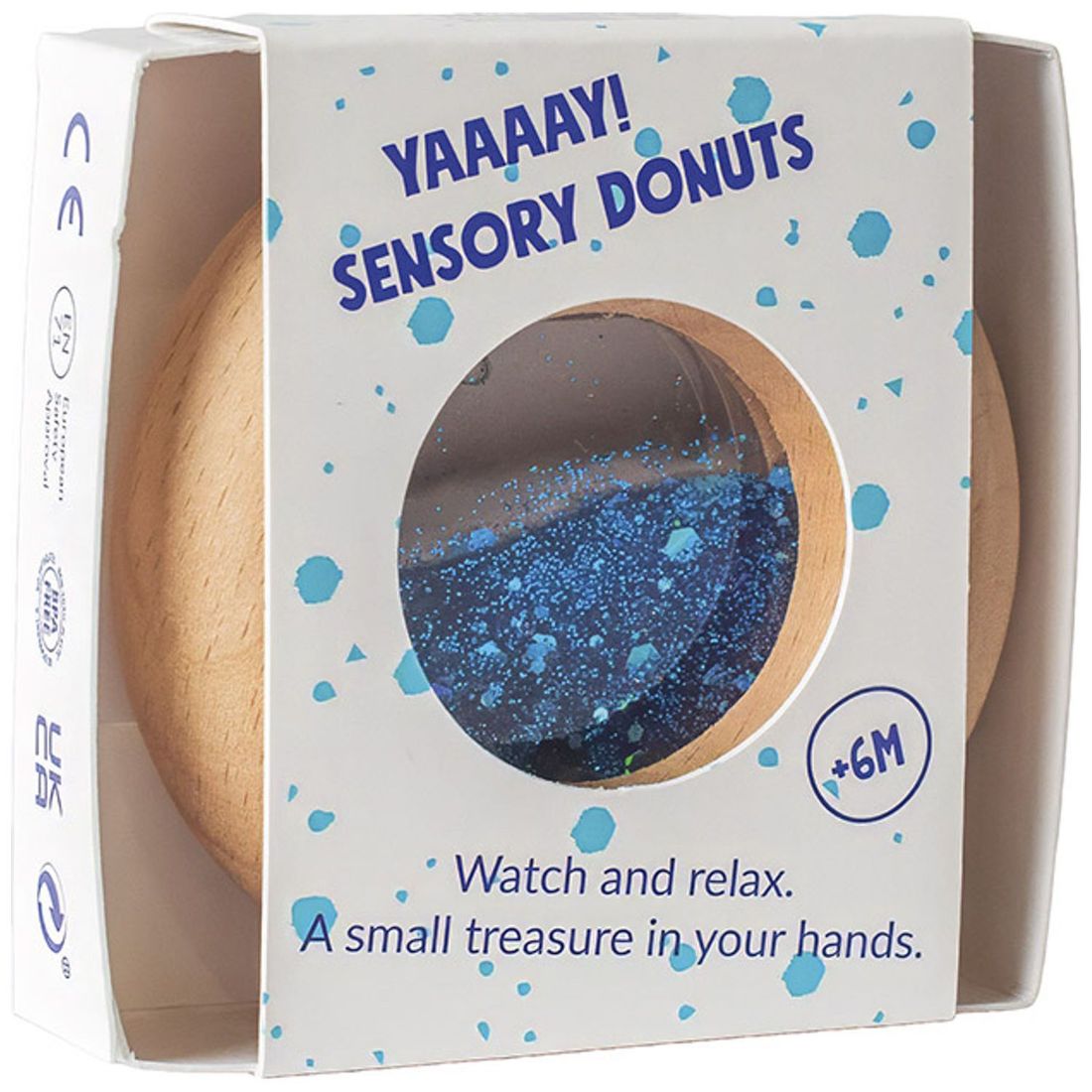 Hochet sensoriel Calm Donut bleue (Petit Boum) - Image 3