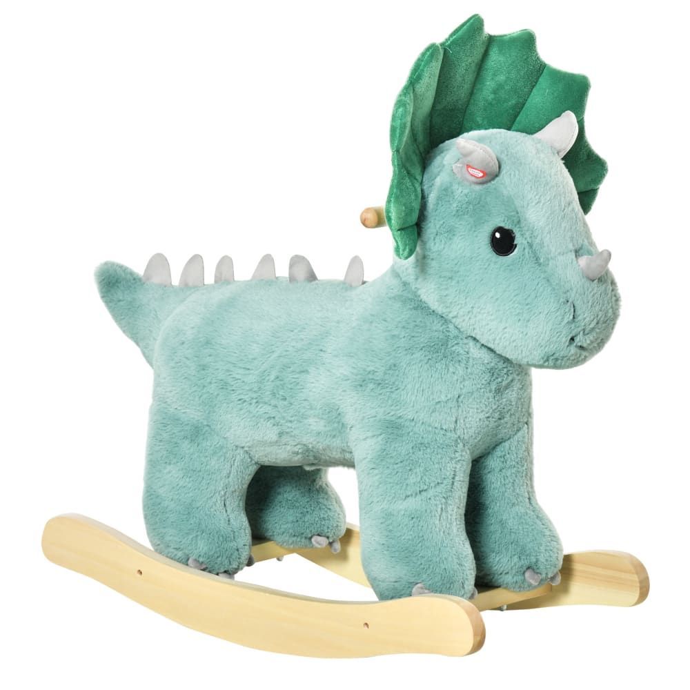 Jouet à bascule dinosaure effet sonore rugissement vert d'eau (Homcom) - Image 2