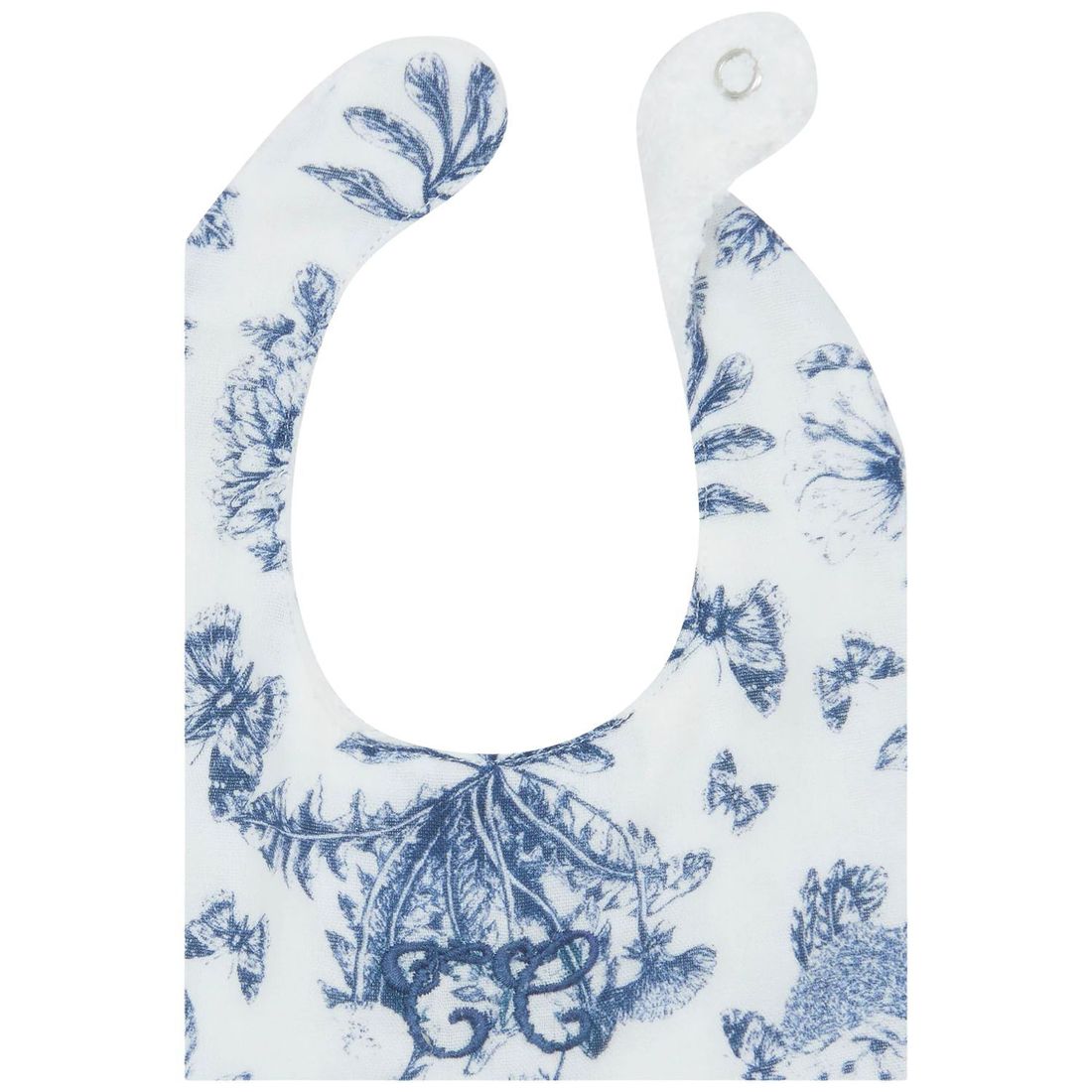 Bavoir bandana Toile de Jouy bleu (Tartine et Chocolat) - Image 1